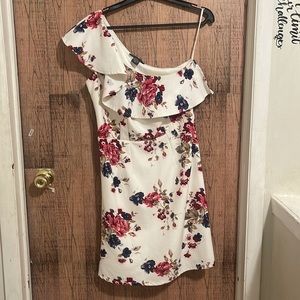 Floral over the shoulder dress